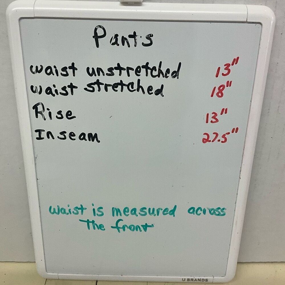 Happy Legs Womens Small Elastic Waist Pants Blue Abstract Print Hippie Pockets - Picture 8 of 8